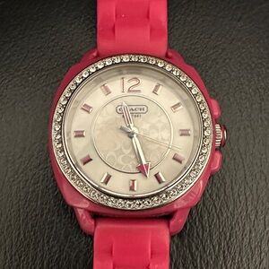 Coach Fuchsia Watch with Crystal Bezel